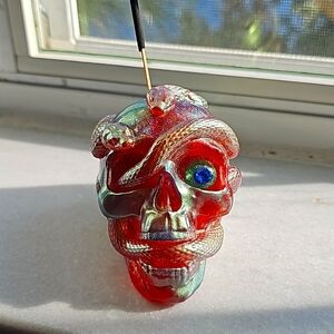 Skeleton incense holder